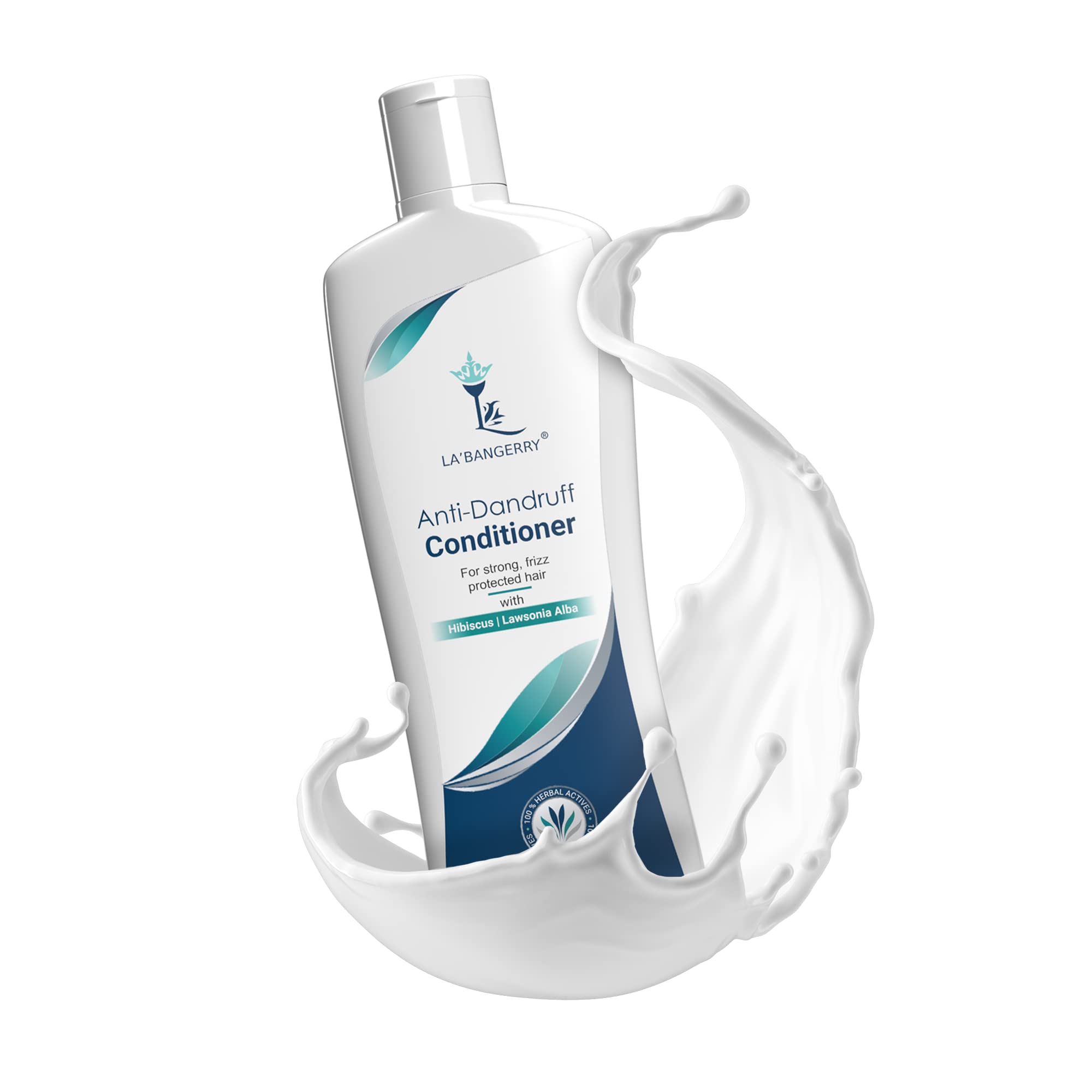 LA'BANGERRY Anti Dandruff Shampoo & Conditioner Set for Dry Scalp Treatment - Sulfate Free, Paraben Free with Hibiscus & Aloe Vera Extract - Dandruff Relief & Scalp Soothing for Men & Women (2 x 250ml) - Perfect for Daily Hair Care & Scalp Health Maintenance