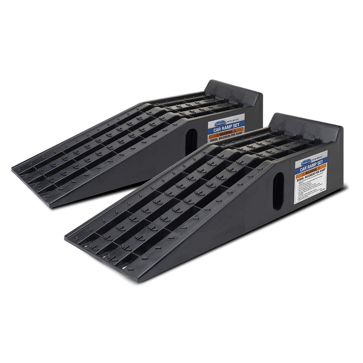 Eastwood 3 Ton One Piece Car Ramps - Heavy Duty Portable Vehicle Lift for Home Garage, Auto Maintenance & DIY Projects - Black Safety Ramps for Cars, Trucks & SUVs