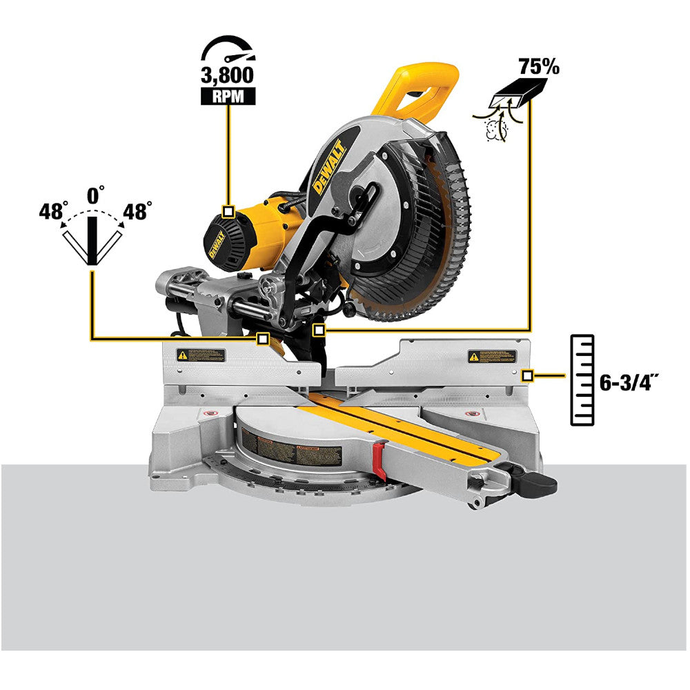 DEWALT DWS779 12-Inch Double Bevel Sliding Compound Miter Saw | Certified Refurbished with Warranty | Perfect for Woodworking, Crown Molding & DIY Projects