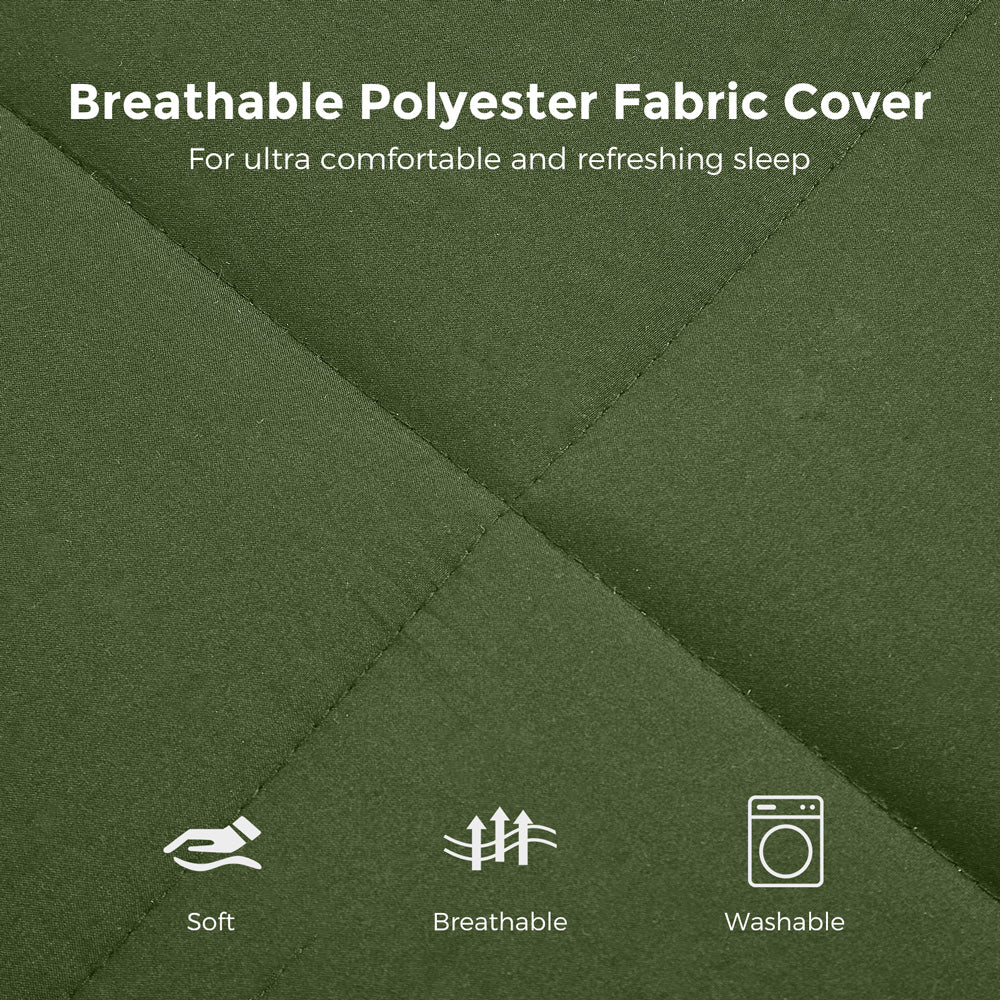 MAXYOYO Padded Japanese Floor Mattress - Green Foldable Roll Up Futon Mattress for Bedroom, Guest Room & Travel | Comfortable Floor Sleeping & Lounging
