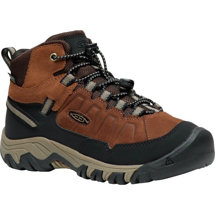 KEEN TARGHEE IV MID WATERPROOF Hiking Boots for Kids - Outdoor Adventure Shoes for Boys & Girls - Waterproof & Durable for Trail Walking, Camping, and School Activities