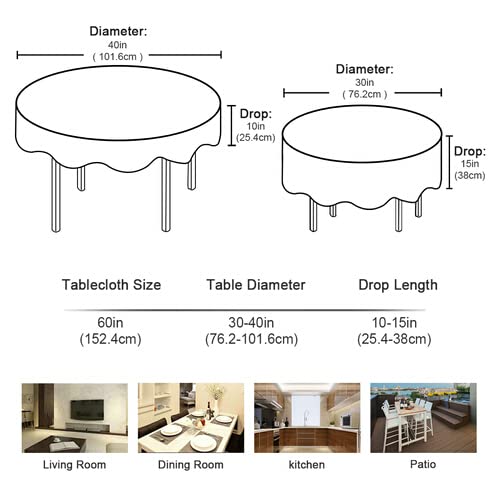 60 Inch Round Tablecloth - Floral Easter Egg Design for Dining, Kitchen, Wedding & Party Decor - Machine Washable Polyester Fabric - Perfect for Holiday Gatherings, Easter Brunch & Special Occasions