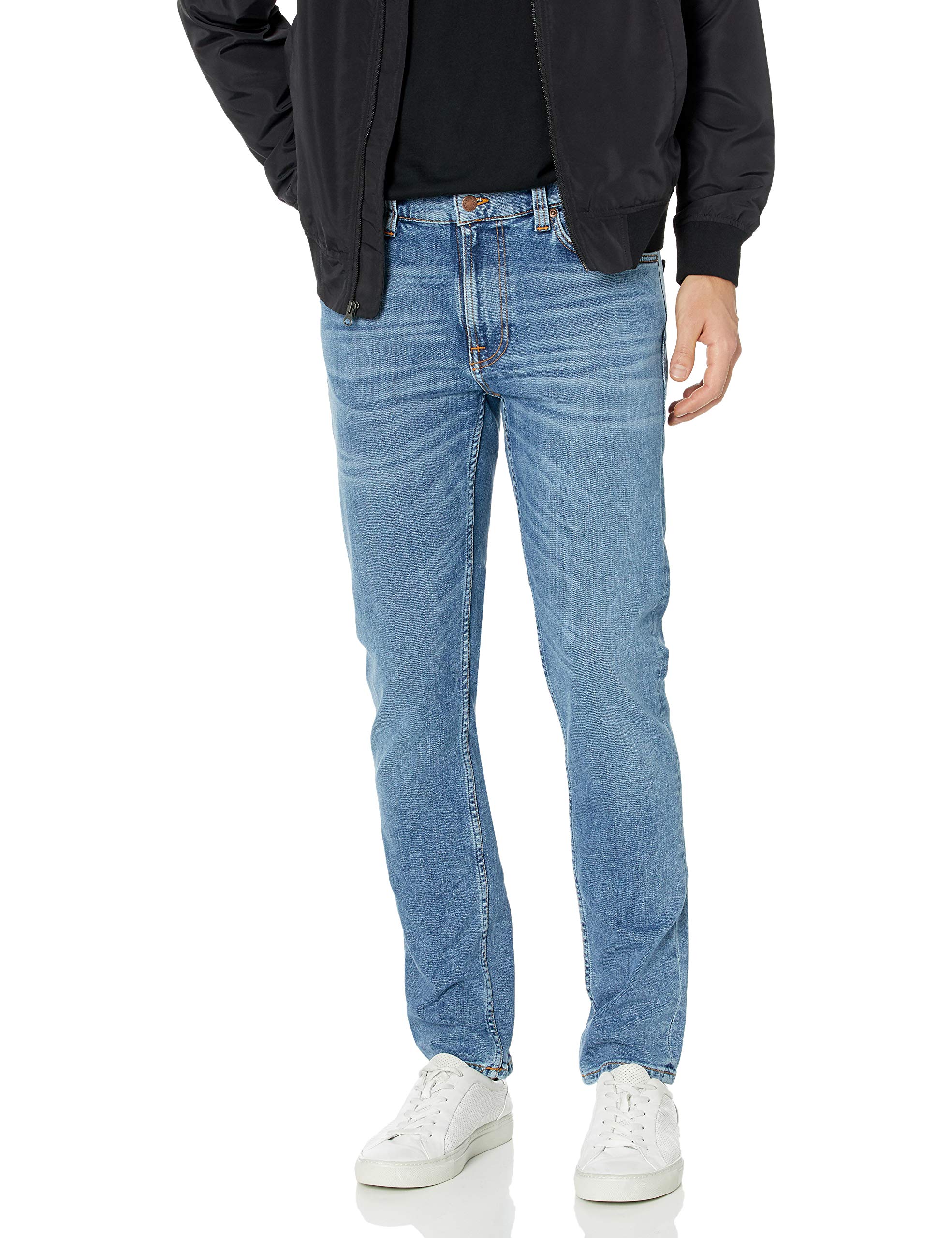 Nudie Jeans Lean Dean Lost Orange - Slim Fit Organic Denim Jeans for Men | Perfect for Casual Wear & Everyday Outfits
