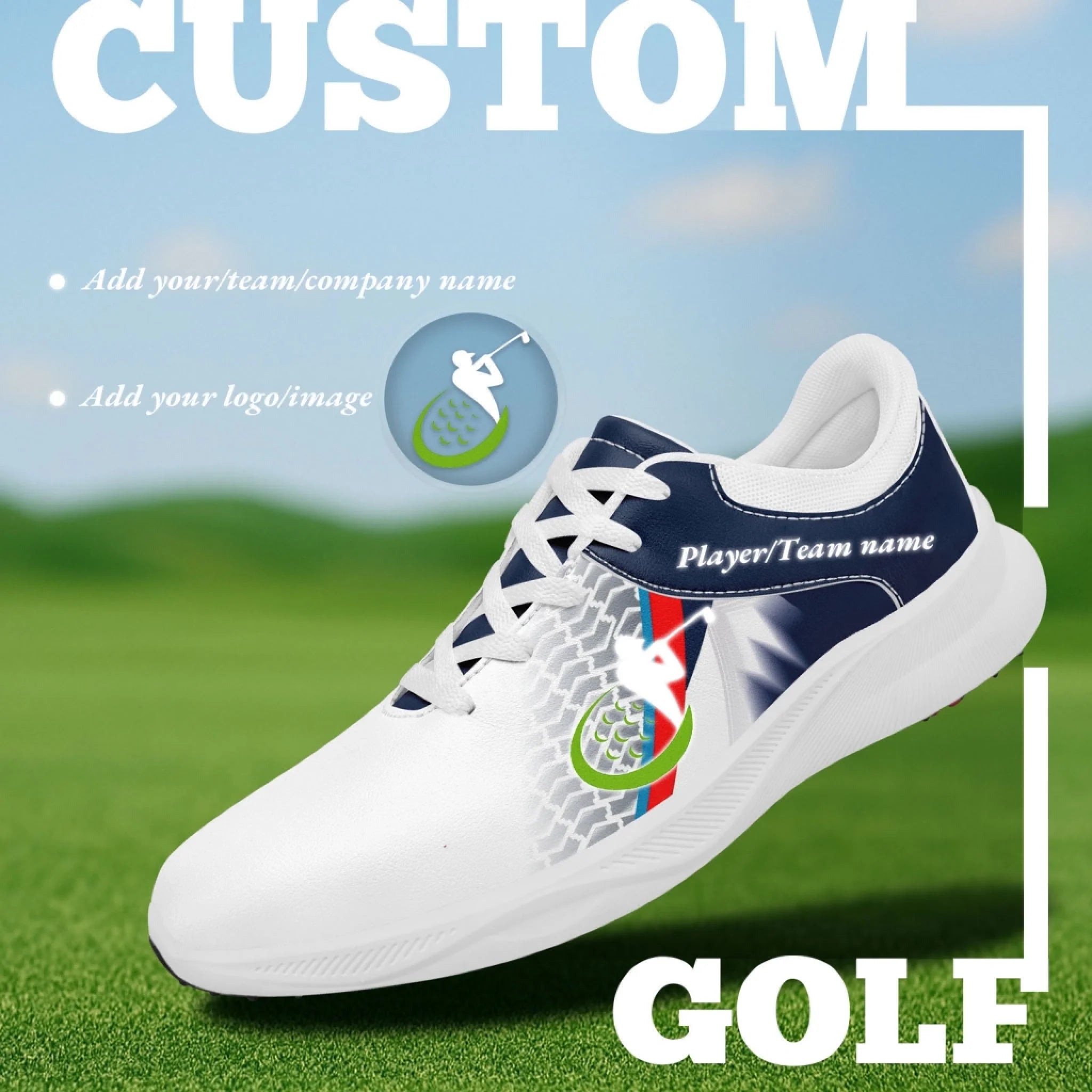 Custom Golf Performance Sneakers for Men & Women - Personalized Durable Athletic Shoes for POD Resellers - Lightweight Comfort Walking & Running Shoes for Golf, Gym, and Casual Wear (FN062 25020099 3)