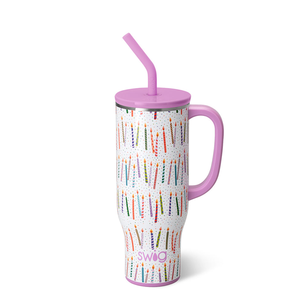 Make a Wish Mega Mug 30oz - Large Insulated Coffee Cup with Lid - Perfect for Hot & Cold Drinks at Home, Office or Travel