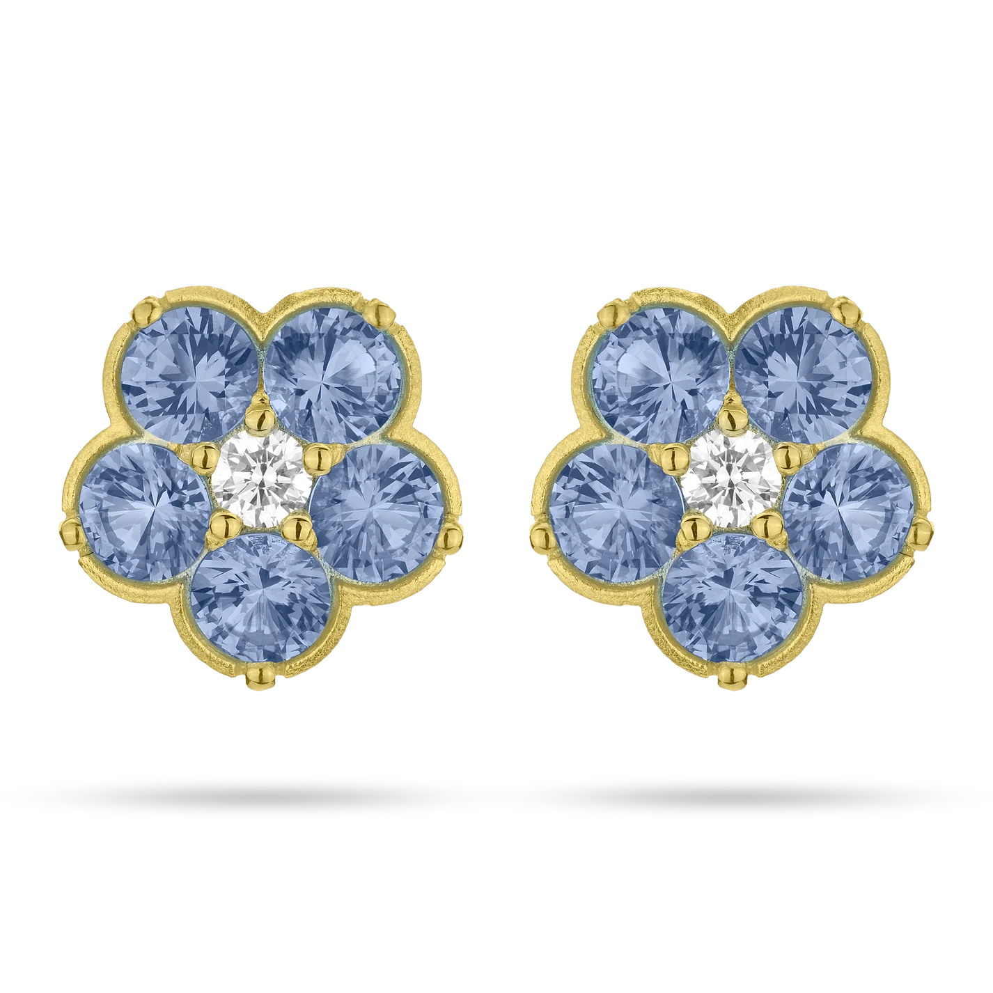 Paul Morelli Wild Child Blue Sapphire & Diamond Stud Earrings for Women | Elegant Jewelry Gift for Her | Perfect for Weddings, Parties & Special Occasions