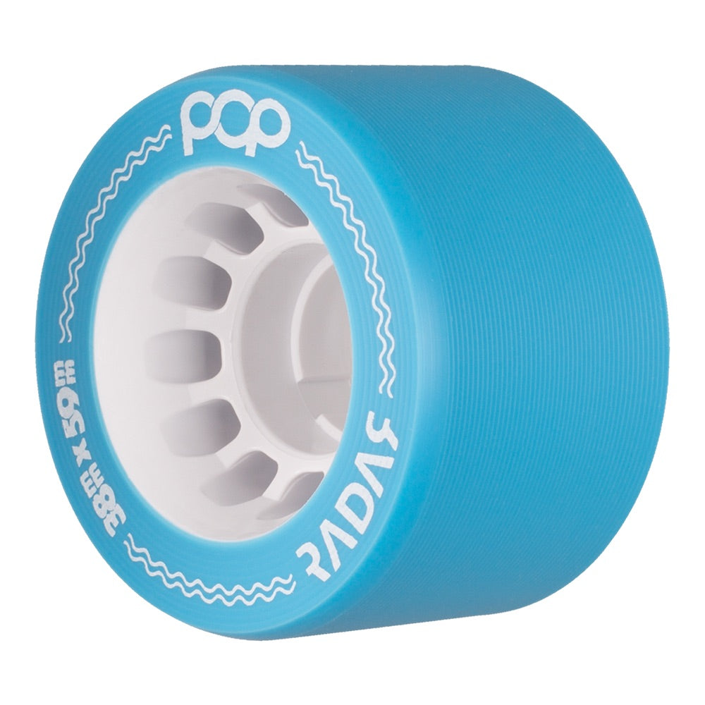 Radar Pop 59mm Quad Wheels - 4 Pack Set for Skateboards, Longboards & Roller Skates - High-Performance Wheels for Smooth Riding & Tricks
