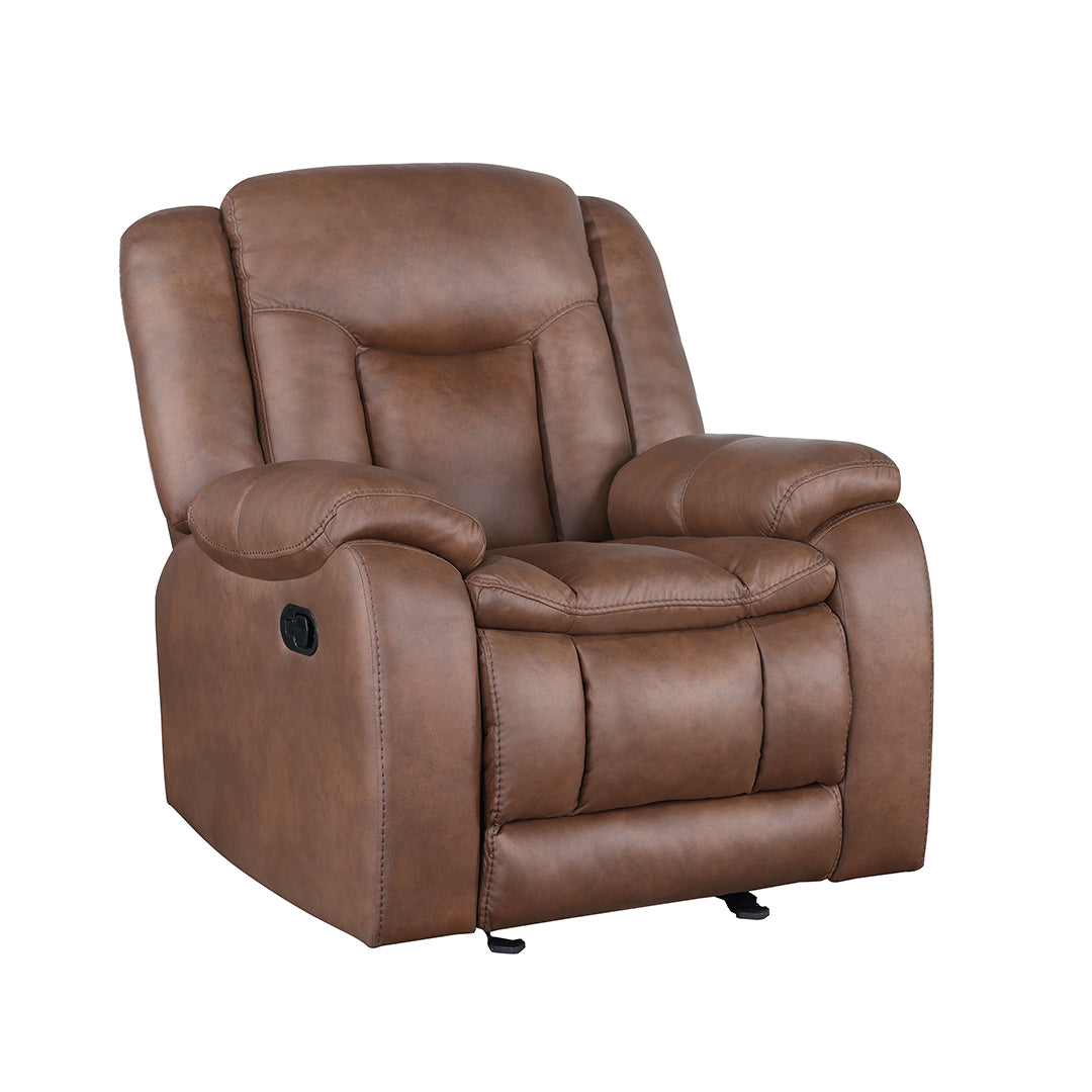 Morello Manual Glider Recliner Chair - Comfortable Rocking Recliner for Living Room, Nursery & Bedroom - Soft Upholstered Fabric with Smooth Gliding Motion - Perfect for Nursing, Relaxing & Lounging