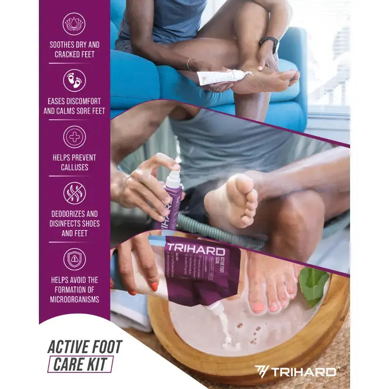 Active Foot Care Kit for Men & Women - Pre & Post Workout Foot Recovery Bundle - Relieve Pain, Refresh & Rejuvenate Tired Feet - Perfect for Runners, Athletes & Fitness Enthusiasts