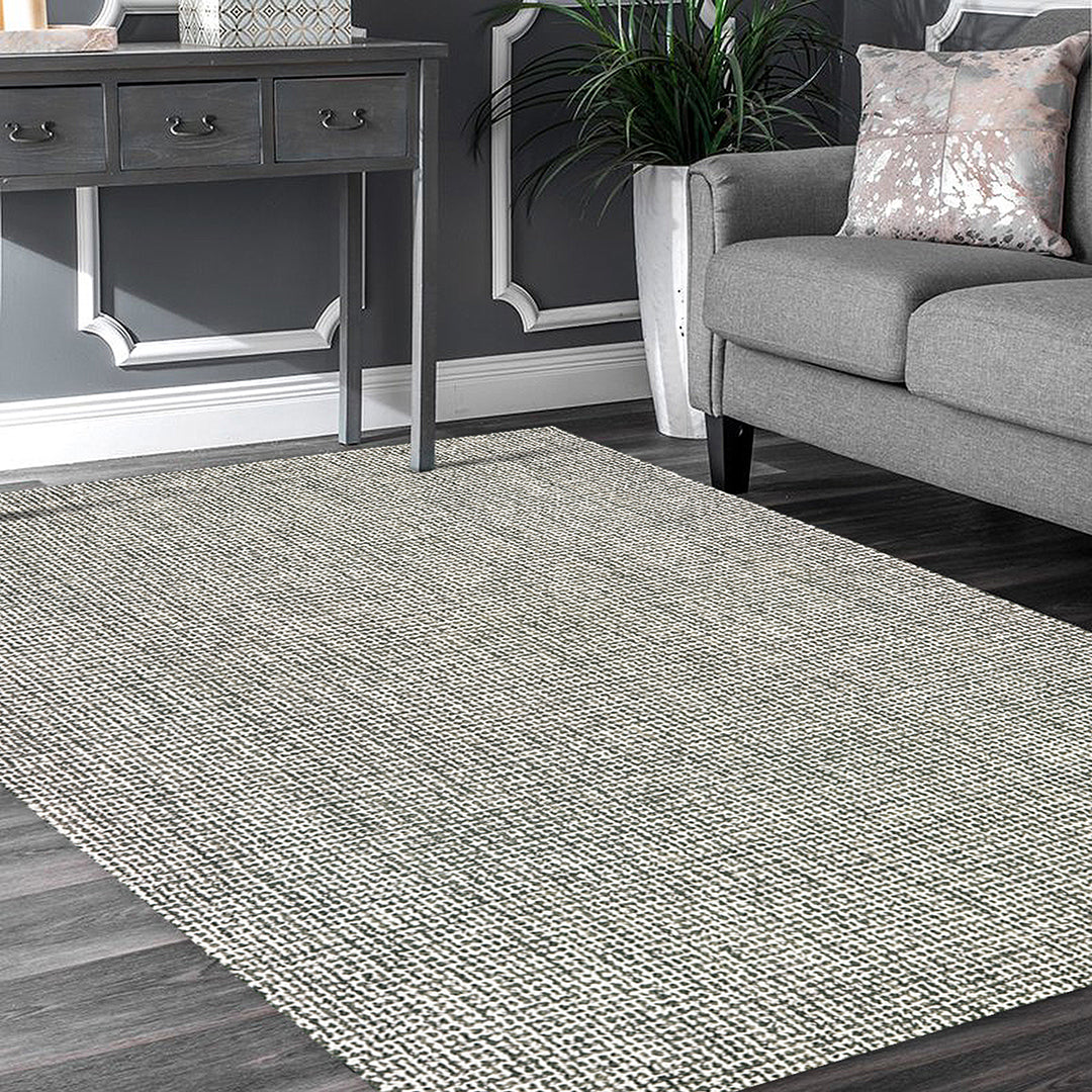 Criss Cross Gray Rug - Soft Non-Slip Area Rug for Living Room, Bedroom & Office - Modern Geometric Design Home Decor