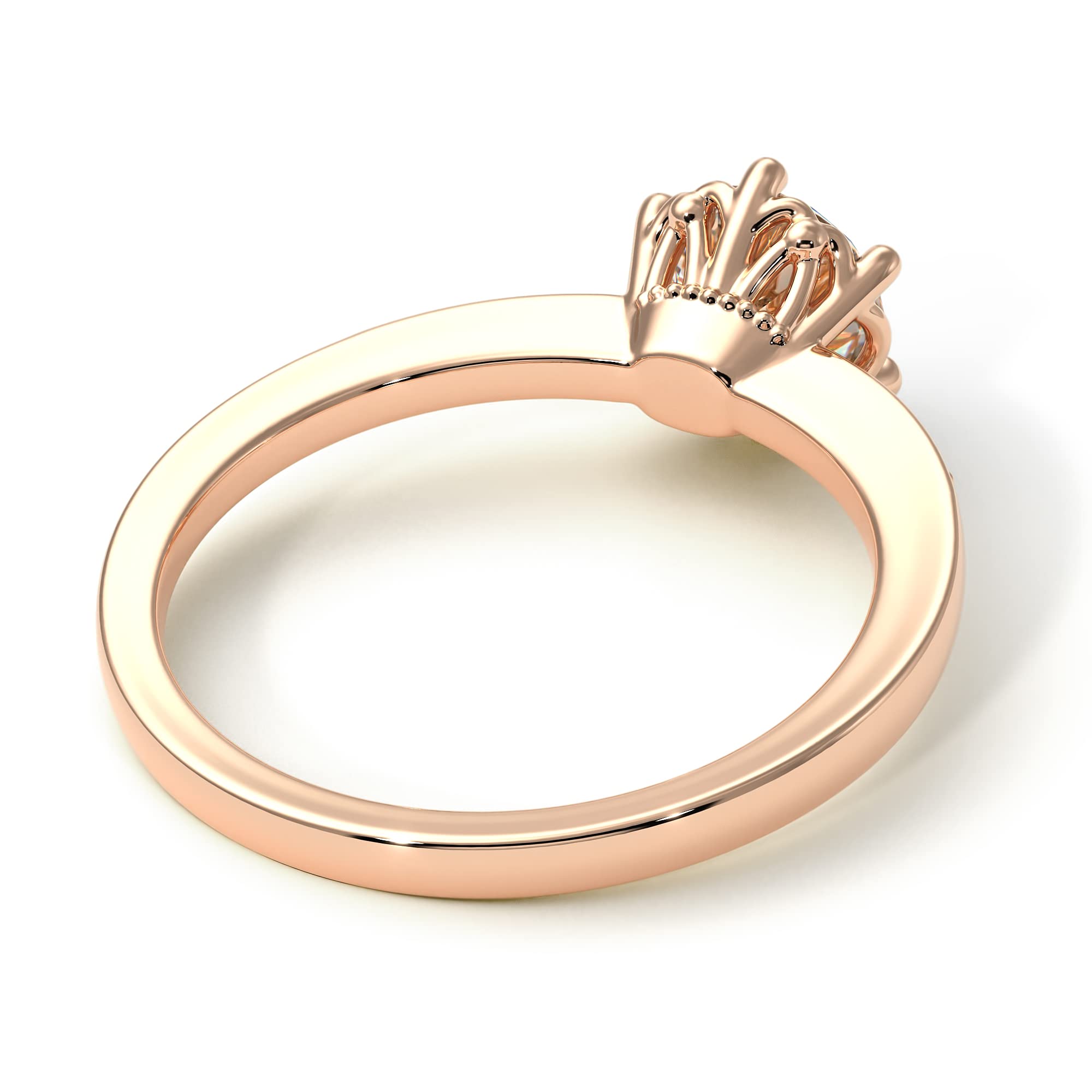 Classic 18K-14K Rose Gold Engagement Ring with White Diamond | Premium Moissanite Vintage Wedding Ring for Women - Olivia | Perfect for Proposals, Anniversaries & Special Occasions