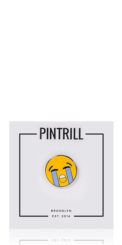 Crying Face Pin - Funny Emoji Brooch for Backpacks, Jackets & Hats - Express Emotions with Cute Sad Face Accessory for Teens & Adults