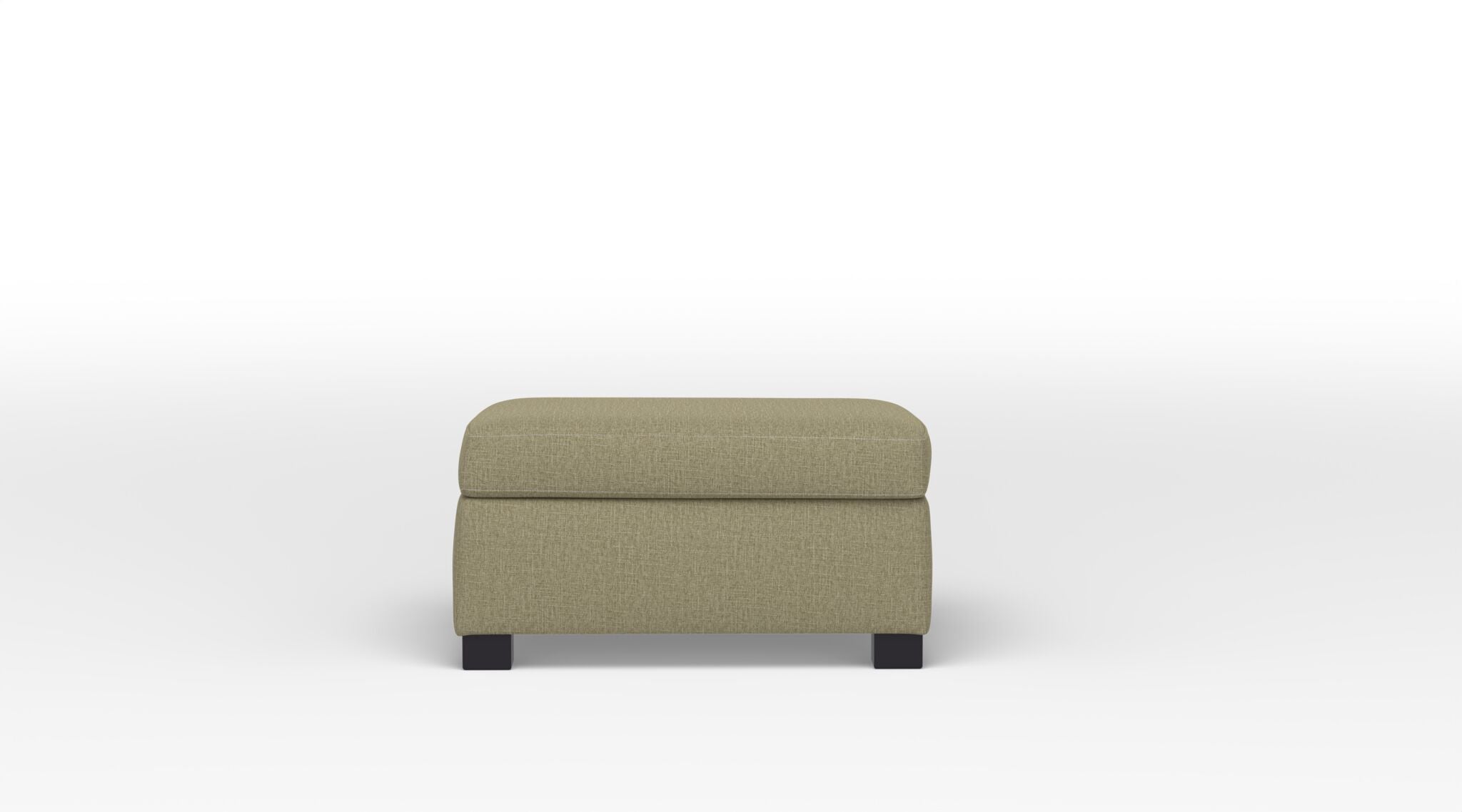 Caleb Rectangular Ottoman with Storage - Bondi Beige Fabric Bench for Living Room, Bedroom & Entryway