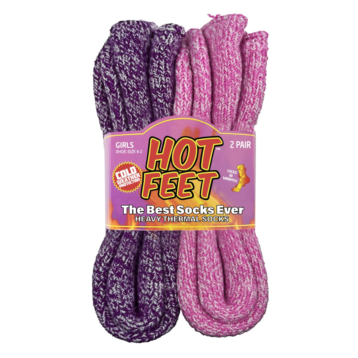 Kids Thermal Socks 2 Pack - Warm Winter Socks for Boys & Girls | Cozy Insulated Thick Heated Socks | Perfect for Cold Weather, Snow Play & Indoor Comfort