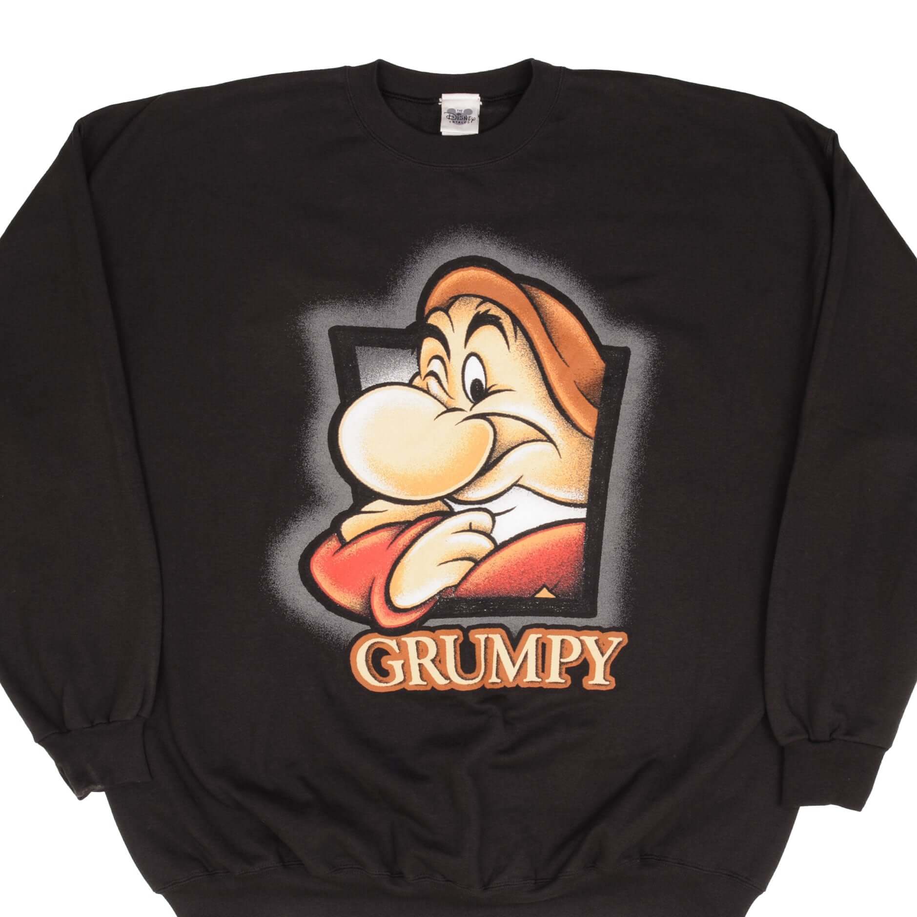 Vintage Disney Grumpy Snow White Sweatshirt - 2XL Size, Made in USA - Cozy & Cute for Disney Fans, Casual Wear & Themed Parties