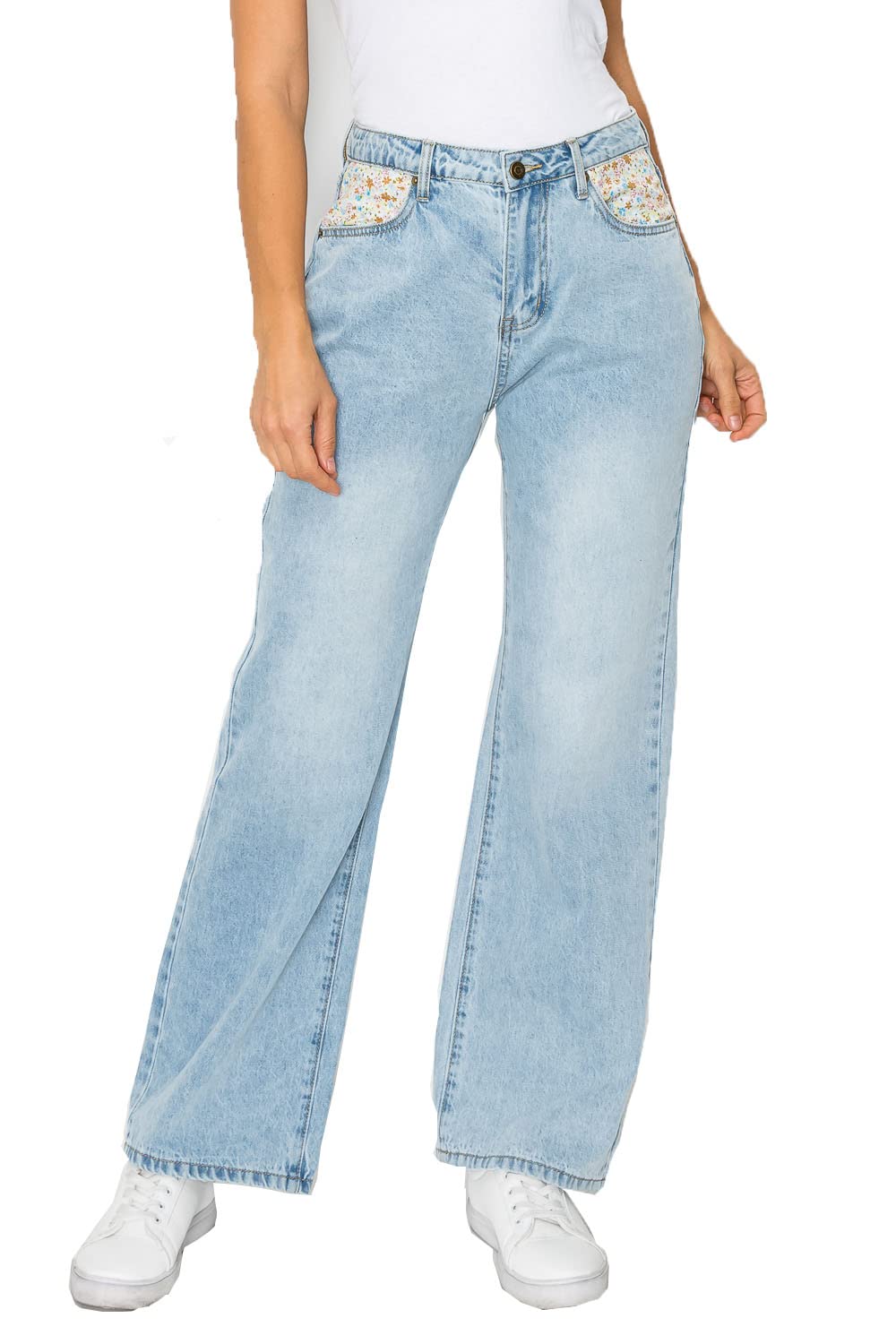 ZAMONG Women's High Waisted Straight Wide Leg Jeans - Stretch Denim Pants for Casual & Office Wear | Comfortable & Stylish for Everyday Outfits