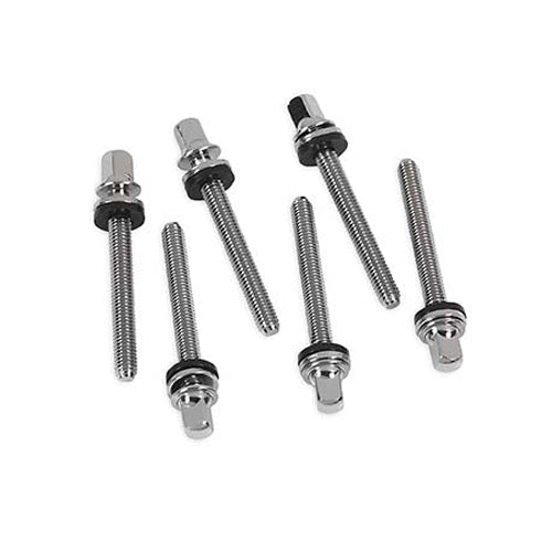 DW Chrome Tension Rod M5 0.8X1.65 Inch (6 Pack) - Heavy Duty Spring-Loaded Curtain Rod for Windows, Doors, and Closets - Perfect for Home, Office, and Dorm Room Decor