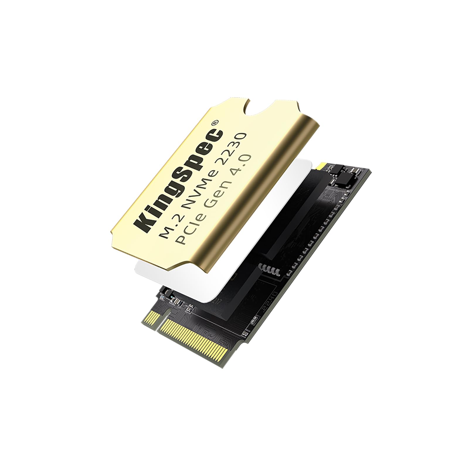 KingSpec 1TB M.2 2230 PCIe Gen4 NVMe SSD with Heatsink - Up to 5000MB/s High-Speed Internal Solid State Drive - Compatible with Steam Deck, ASUS ROG Ally, Surface Pro & Laptops - Perfect for Gaming, Video Editing & Fast Boot Times