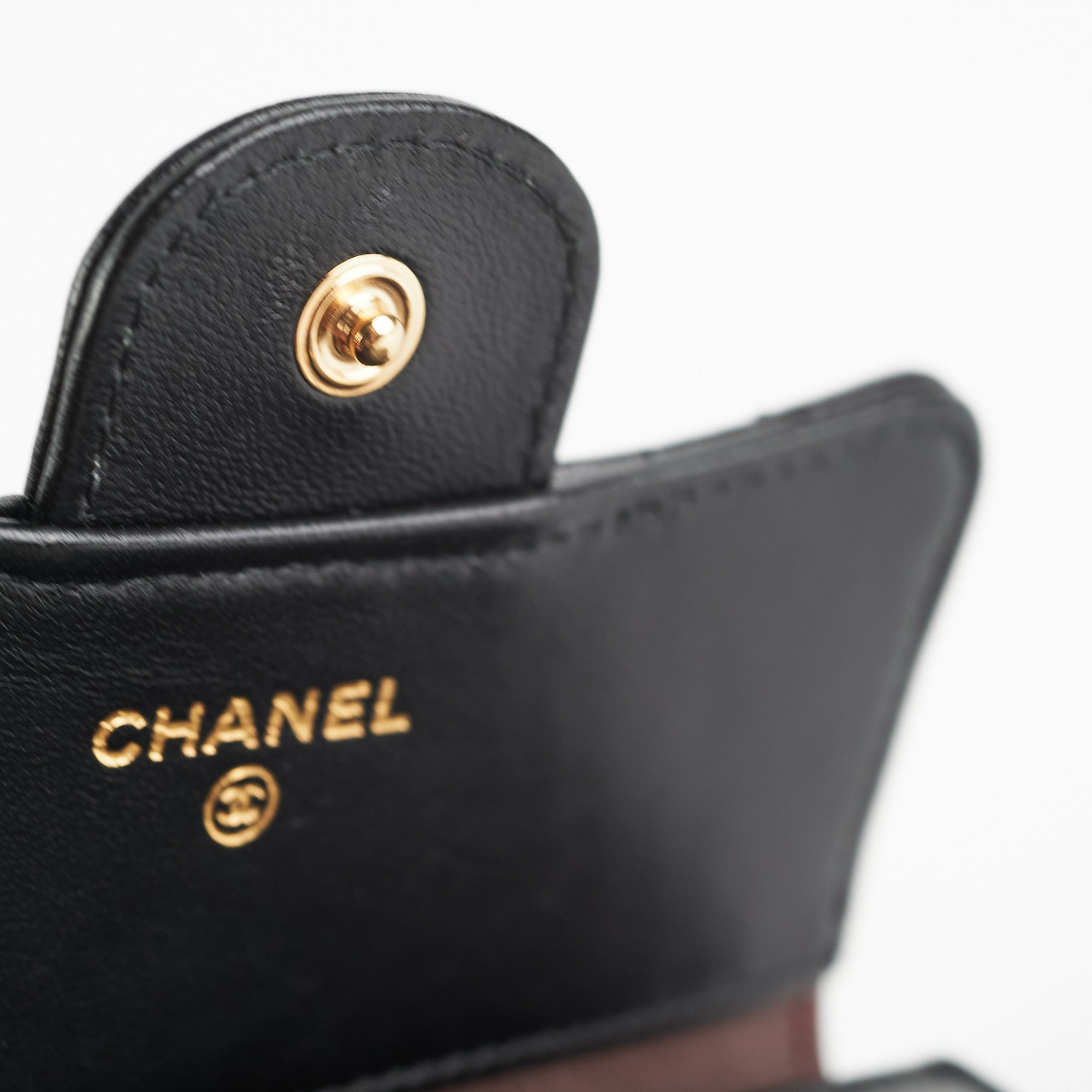 Chanel Black Quilted Lambskin Classic Flap Wallet with Gold-Tone Hardware - Luxury Women's Wallet for Everyday Use & Special Occasions
