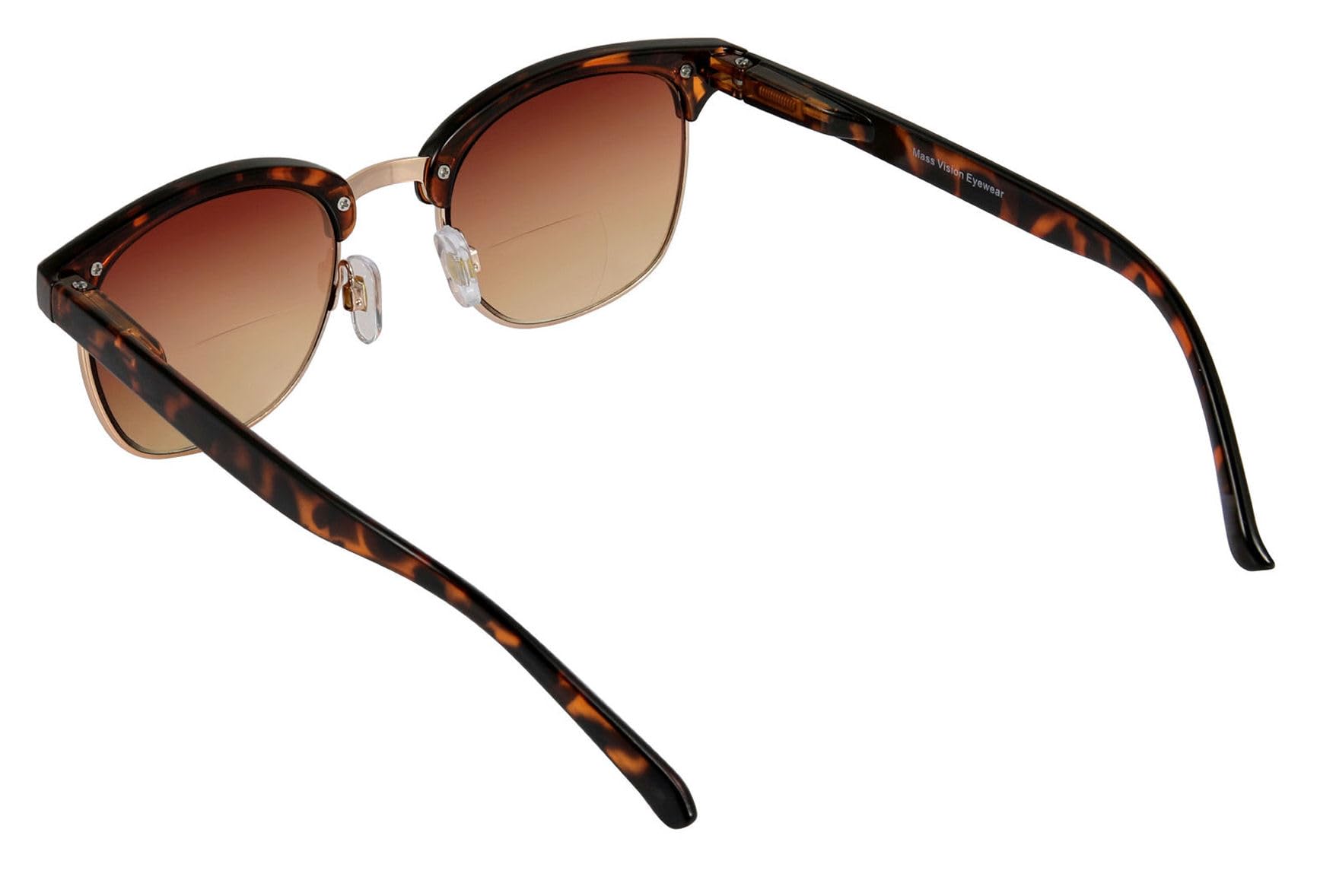 Unisex Bifocal Reading Sunglasses - Classic Semi-Rimless Lightweight Design with Spring Hinges (3-Pack) | Perfect for Outdoor Reading, Driving & Computer Work