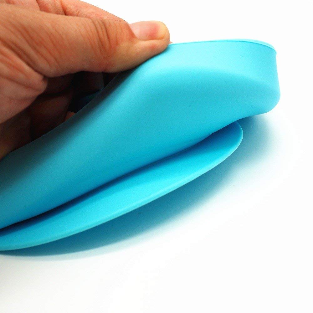 Non-Slip Silicone Baby Plates - BPA Free Suction Bowls for High Chairs & Tables - Toddler Mealtime Essentials