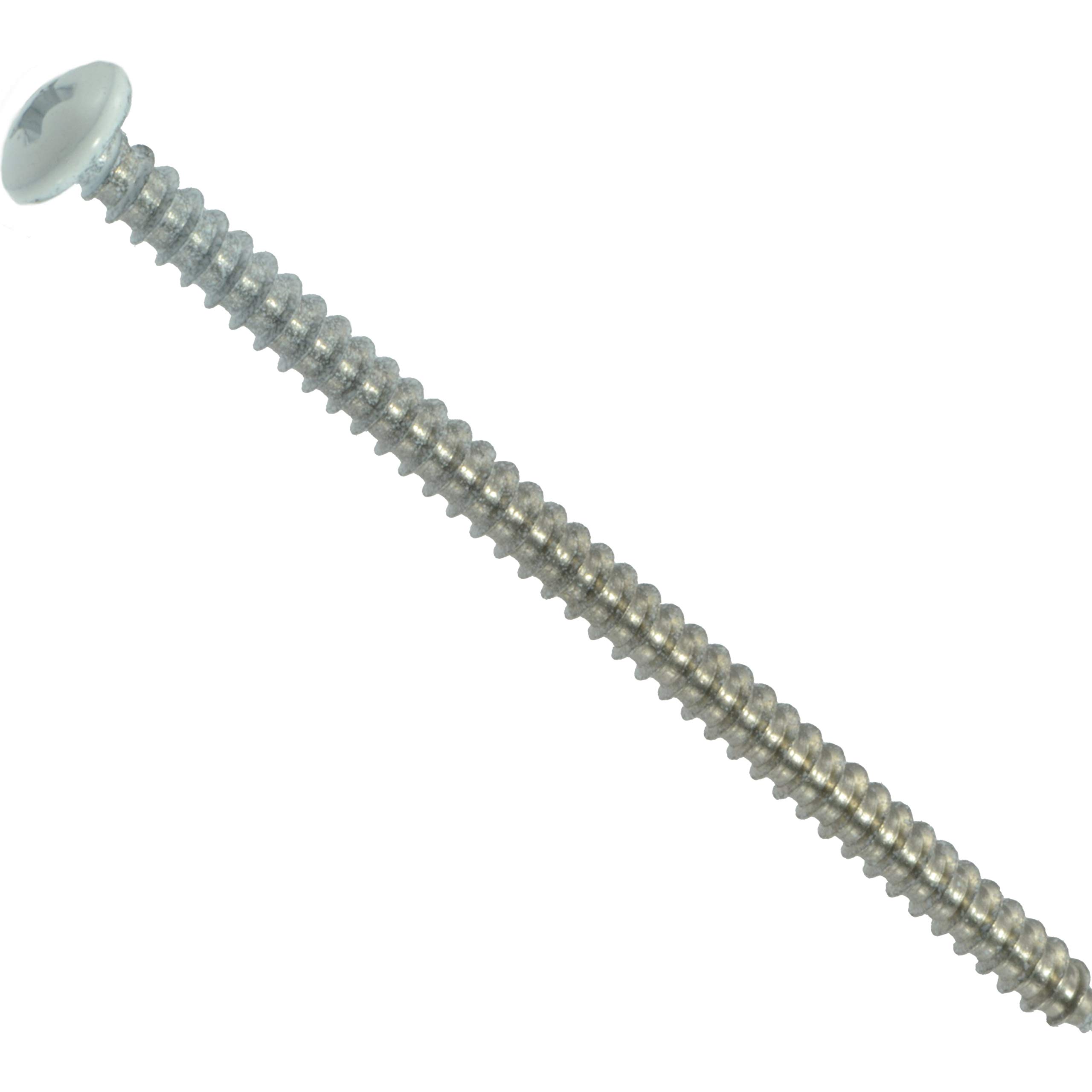 Phillips Pan Head Sheet Metal Screws - White Zinc Plated - Ideal for HVAC, Metal Roofing, and DIY Projects