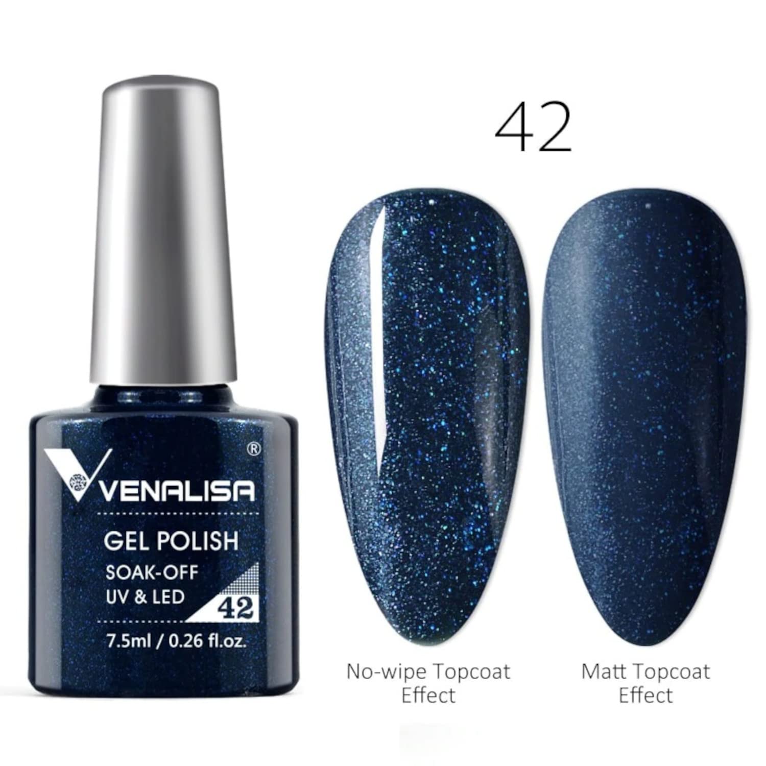 VENALISA #42 Gel Nail Polish 7.5ml - Soak Off UV LED Nail Gel for Manicure & Nail Art - Salon Quality Long Lasting Gel Polish - Requires UV/LED Light to Cure - Perfect for Home Nail Care & Professional Salon Use