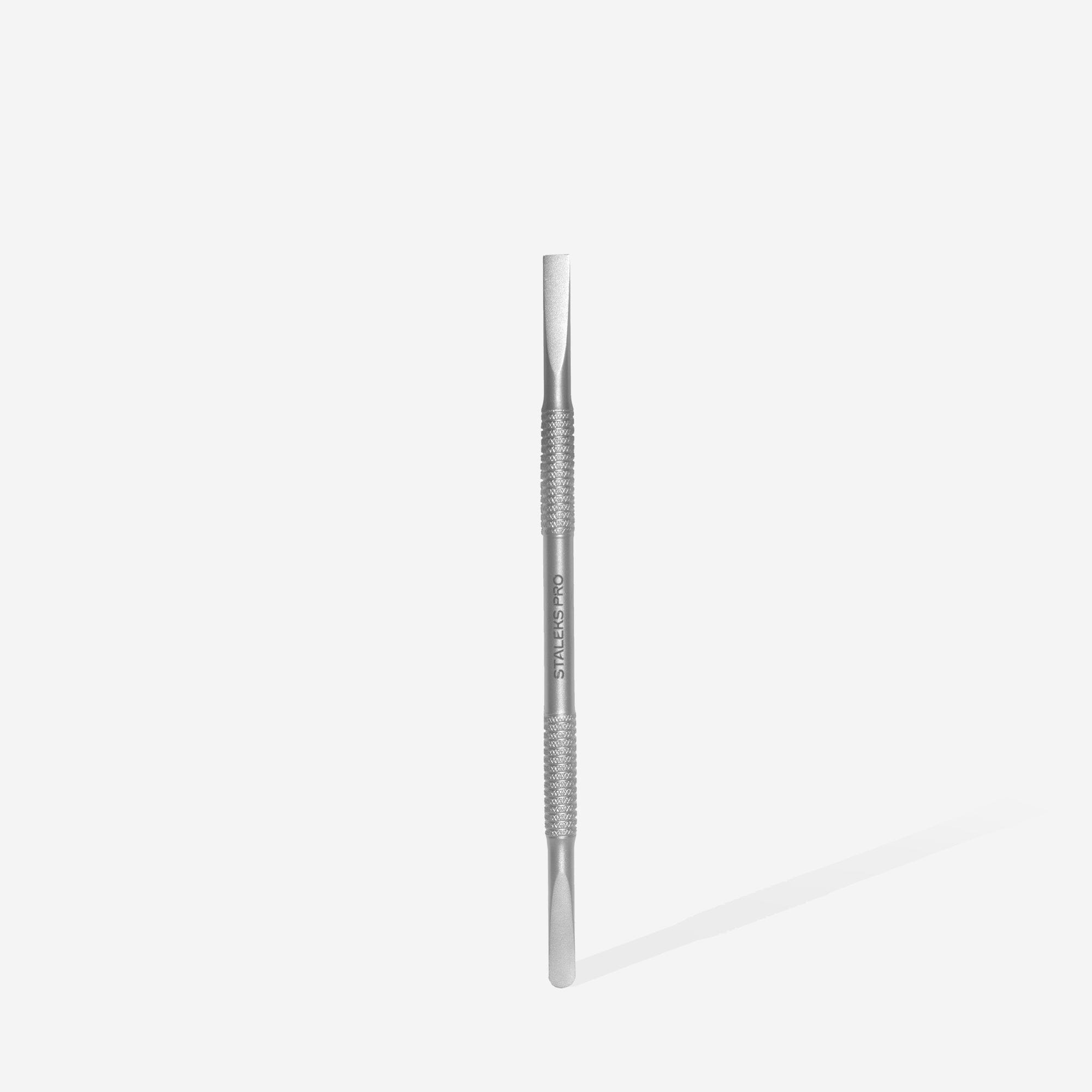 Staleks SMART 70 TYPE 1 Professional Cuticle Pusher - Stainless Steel Nail Tool with Rectangular & Rounded Tips for Manicure & Pedicure - Perfect for Salon & Home Nail Care