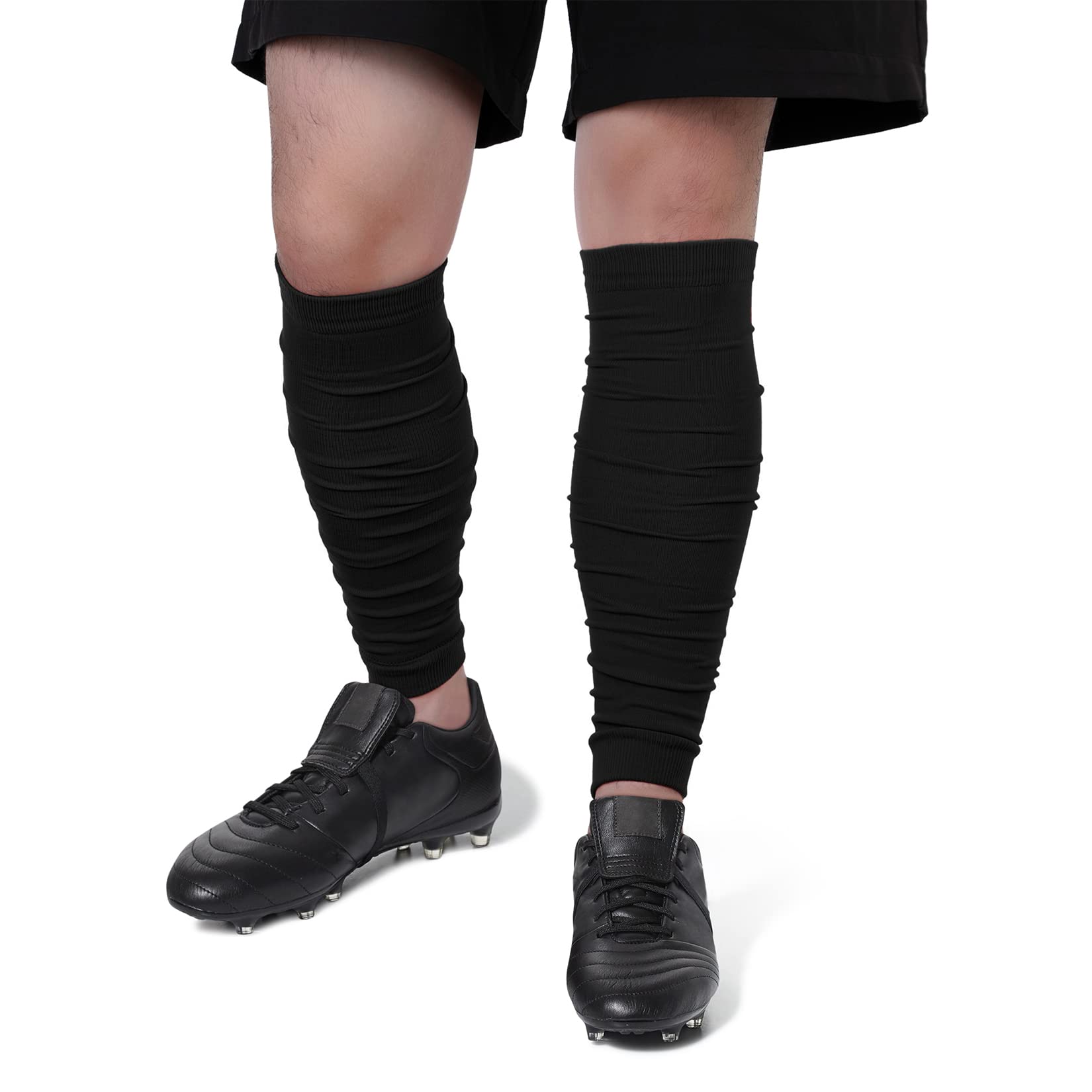 Century Star Football Compression Leg Sleeves for Men - Calf Support Sleeves, Leg Warmers & Scrunched Socks with Backplate - Ideal for Football Training, Running & Sports Recovery