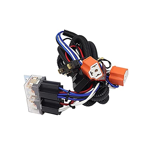 12V Easy Install Truck Headlight Relay Harness Kit - Durable Waterproof Split Charge with Fuse Protection (Orange) | Perfect for Off-Roading, Night Driving & Vehicle Safety Upgrades