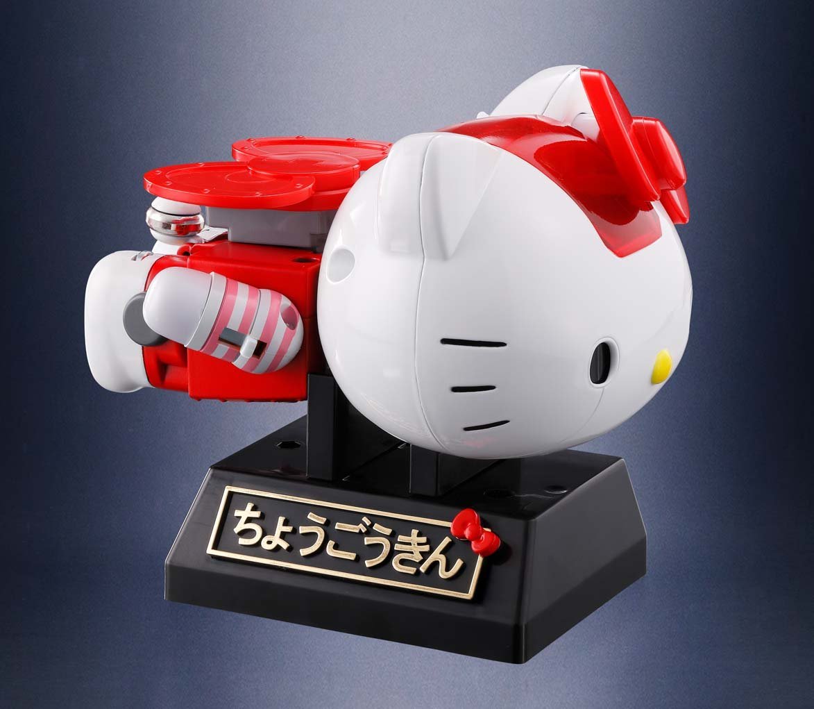 Chogokin Hello Kitty Red Stripe Version Collectible Action Figure - Perfect for Anime Fans, Kawaii Decor & Gift Giving