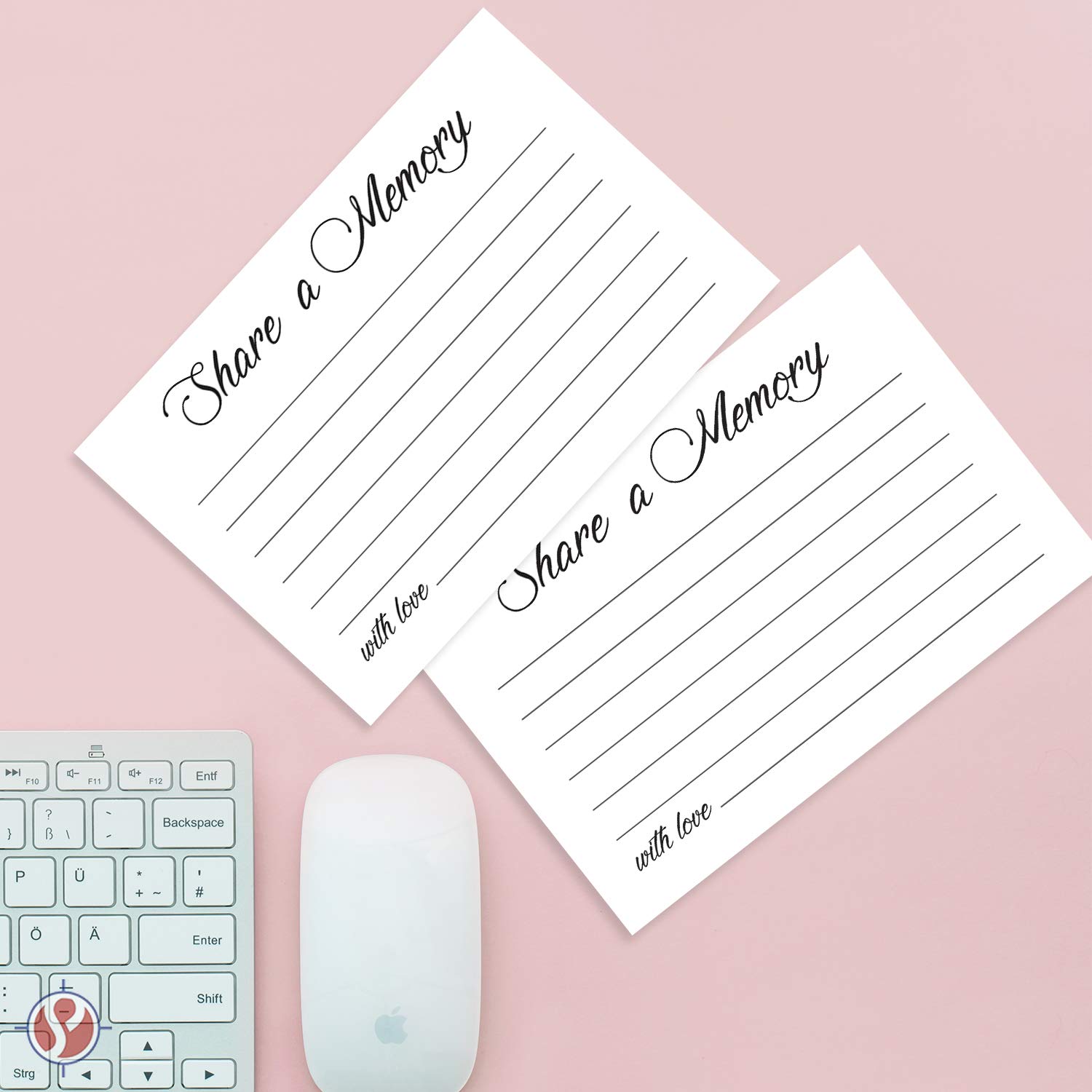 Sympathy Memorial Cards - 50 Pack of 4x6 Inch Funeral Remembrance Cards for Funerals, Memorials, Birthdays, Anniversaries & Graduations | Share Memories | Perfect for Condolence, Celebration & Tribute Events