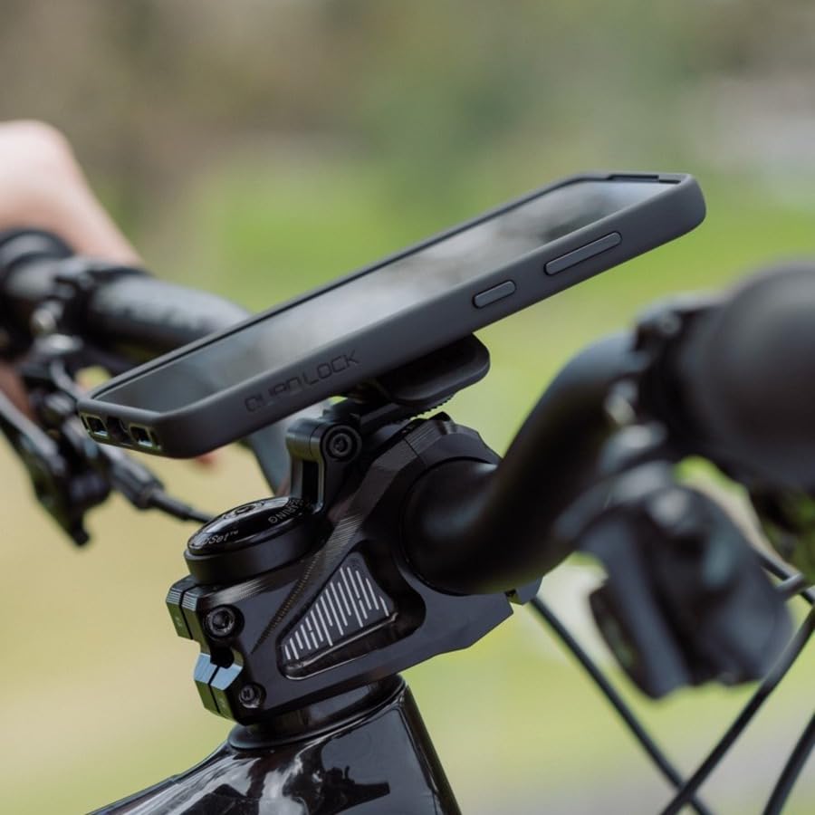 Quad Lock Adjustable Stem Cap Bike Mount Kit - Compatible with iPhone 12 Pro Max MAG Case | Secure Cycling Phone Holder for Road Bikes & Mountain Biking