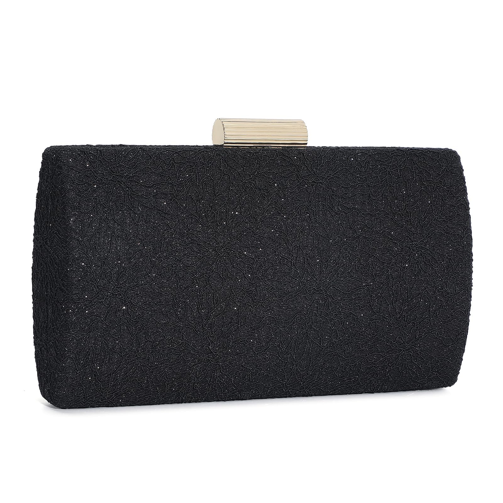 UBORSE Women's Glitter Lace Clutch Purse - Elegant Square Evening Bag for Wedding, Party & Formal Events - Perfect for Prom, Cocktail Dinners & Special Occasions