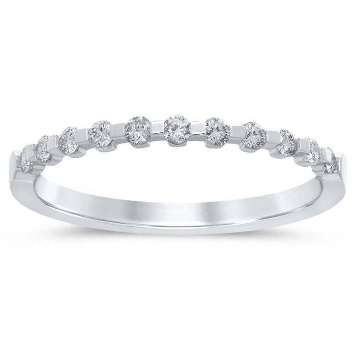 18ct White Gold 1/4 Carat Diamond Eternity Ring with 11 Brilliant Cut Diamonds - Perfect for Anniversaries, Engagements & Special Occasions