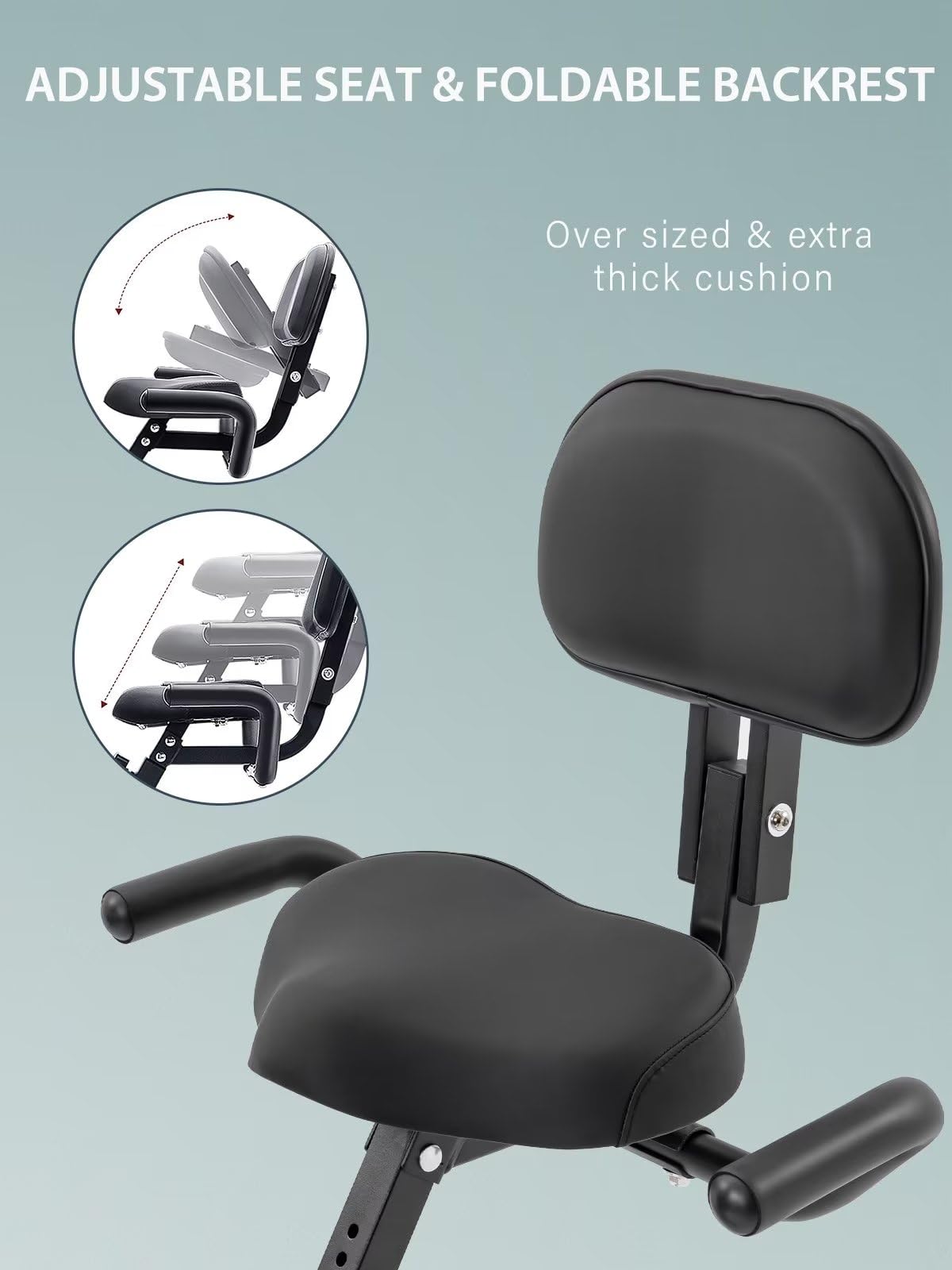 Merax 4-in-1 Foldable Exercise Bike for Home - 16-Level Magnetic Resistance Recumbent & Upright Stationary Bike | Compact Indoor Cycling Machine for Cardio, Weight Loss & Full-Body Workout | Perfect for Small Spaces, Home Gym & Apartment Fitness