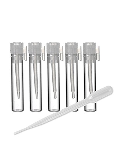 500 Pack 1ml Empty Glass Perfume Sample Vials - Premium Fragrance Bottles for Travel, DIY Essential Oils & Perfume Sampling by Grand Parfums