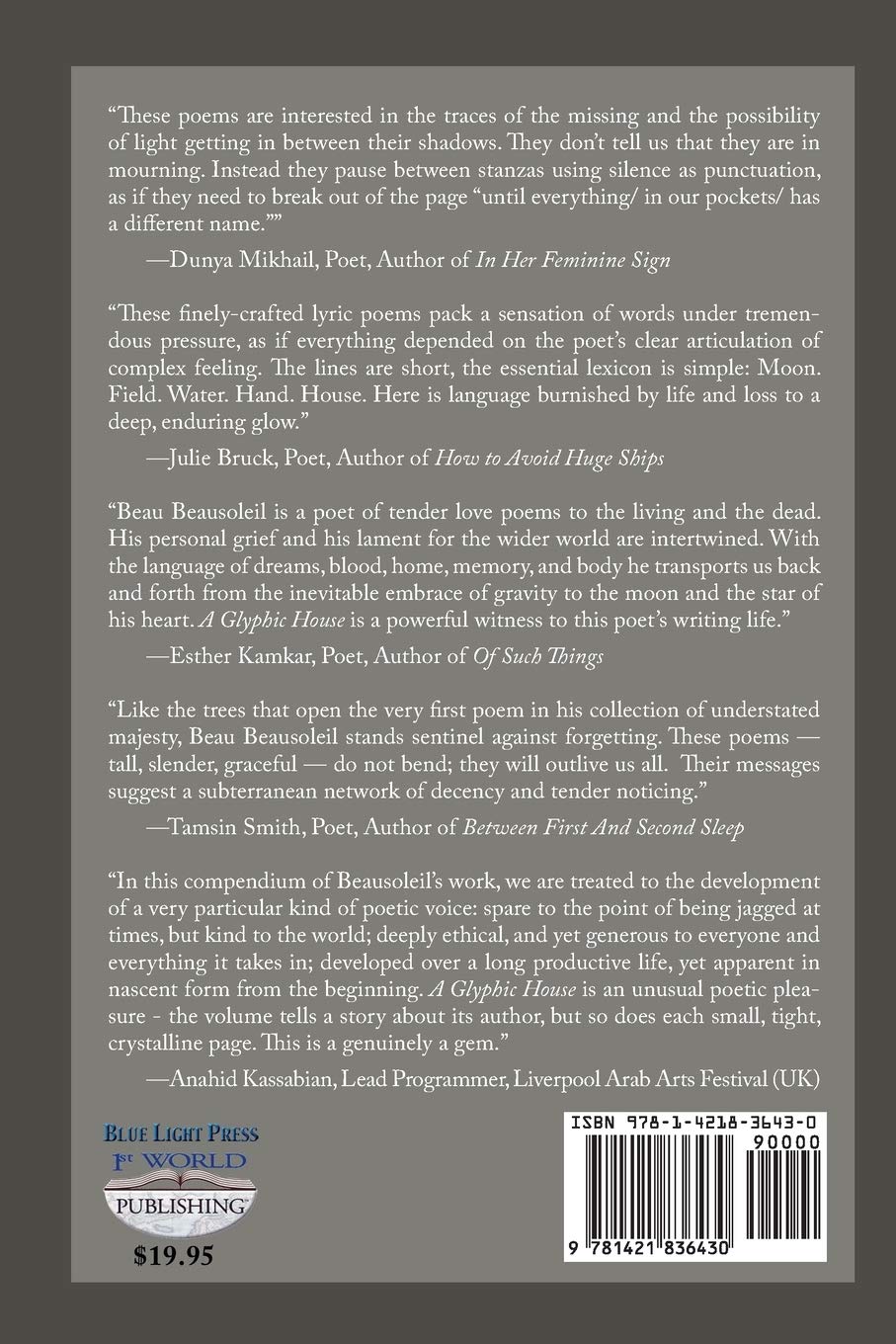 Glyphic House: New and Selected Poems 1976-2019 | Poetry Collection for Literature Lovers, Book Clubs & Gift Giving