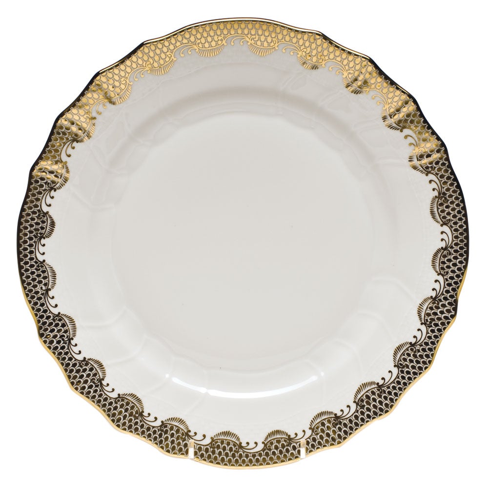 Premium Gold Fish Scale Design Ceramic Dinner Plate Set - Elegant Tableware for Fine Dining, Parties & Home Decor