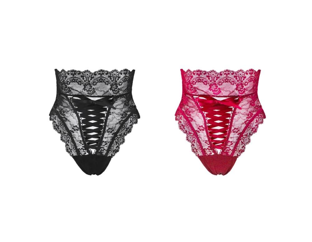 Sexy High Waisted Lace Panties for Women - Comfortable Hip Shaping Thong Underwear with Breathable Fabric for Daily Wear & Special Occasions