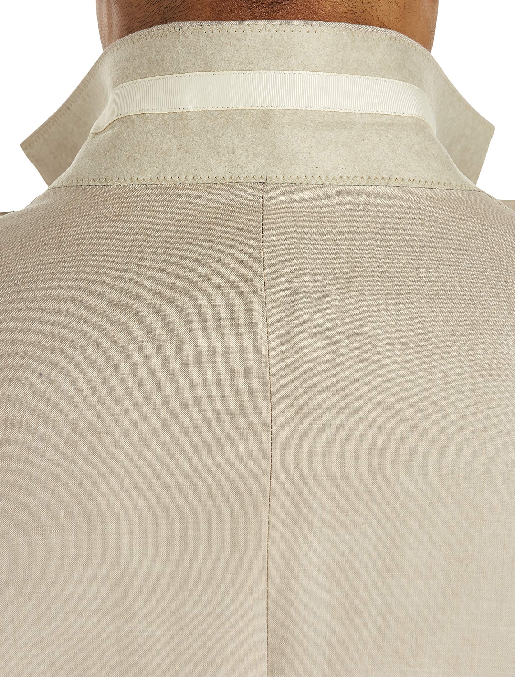 DXL Big and Tall Relaxer Linen-Blend Suit Jacket for Men - Lightweight Breathable Blazer in Flax Color - Perfect for Weddings, Business Meetings & Summer Office Wear