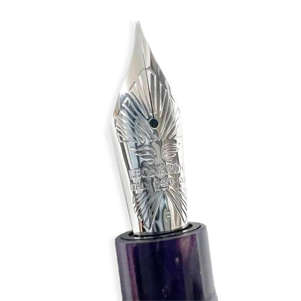 Leonardo × @nibsandflourishes Fioritura Viola Fountain Pen with Rhodium Trim - Elegant Writing Instrument for Calligraphy, Journaling & Gift Giving