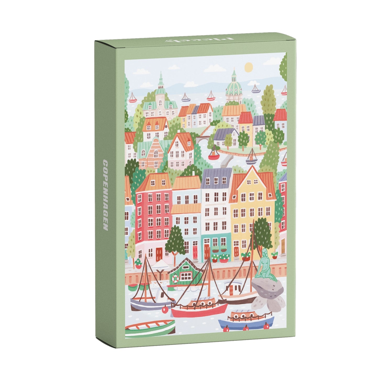 Copenhagen 99 Piece Jigsaw Puzzle for Adults & Kids - Scenic City Landscape Puzzle for Family Game Night & Educational Play