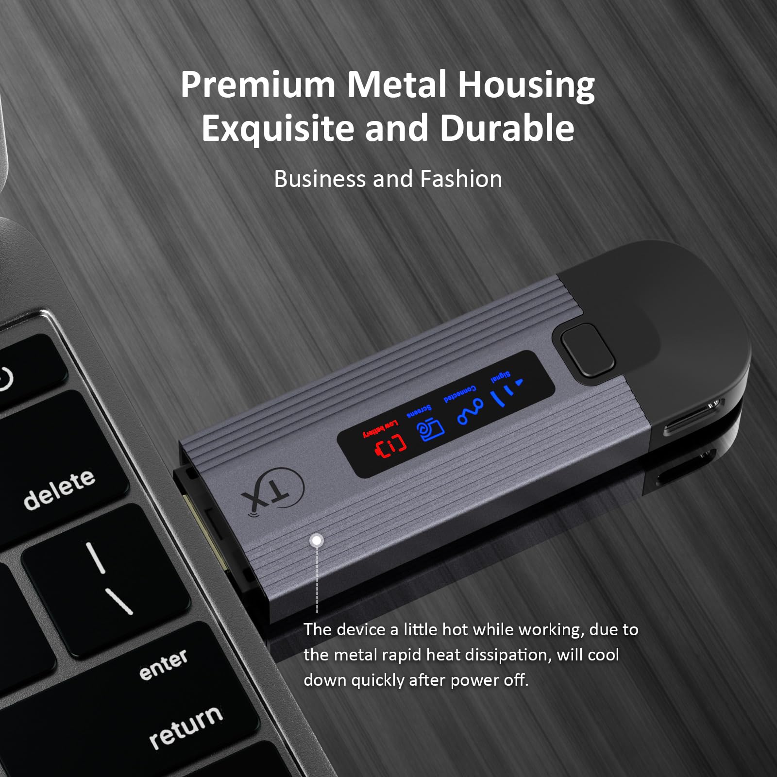 4K Wireless HDMI Transmitter & Receiver Kit - Metal Housing Portable HDMI Extender with LED Display, 2.4G/5G Dual Band, Plug & Play for Laptop/TV Box to Monitor/HDTV - Perfect for Home Theater, Gaming & Office Presentations