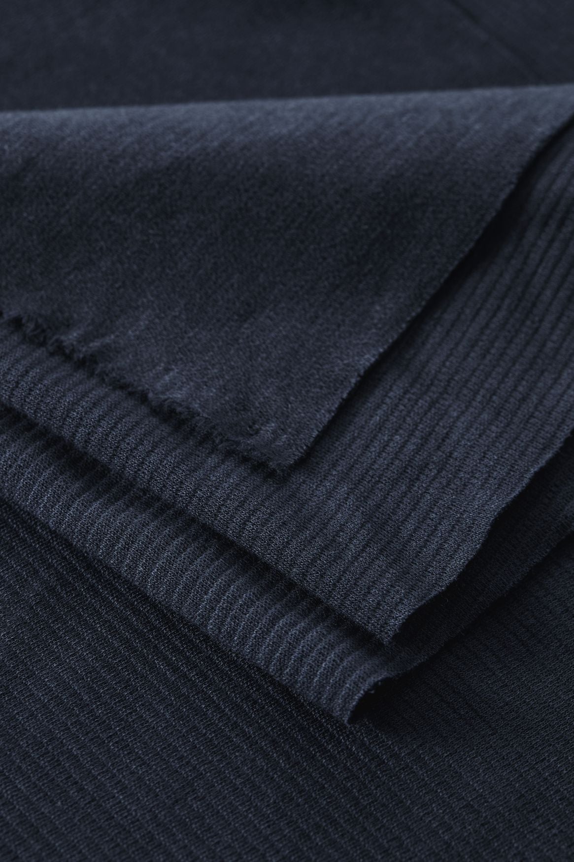 Organic Wool Ottoman Knit Throw Blanket - Mind The Maker Indigo Night - Cozy & Warm for Living Room, Bedroom, or Outdoor Use