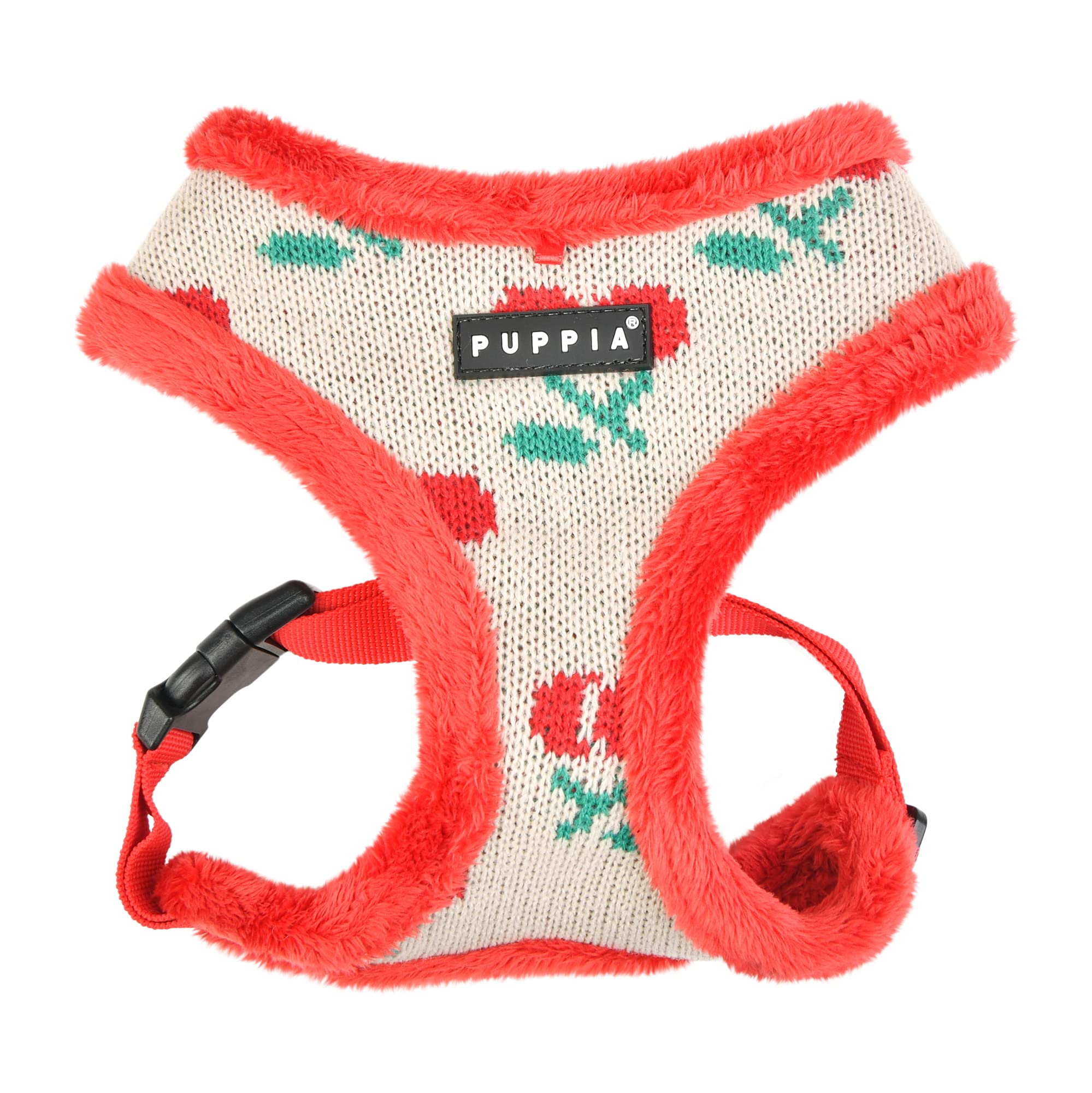 Puppia Cheryl Harness A - Red - Small | Adjustable Dog Harness for Small Dogs | Perfect for Walking, Hiking & Outdoor Adventures