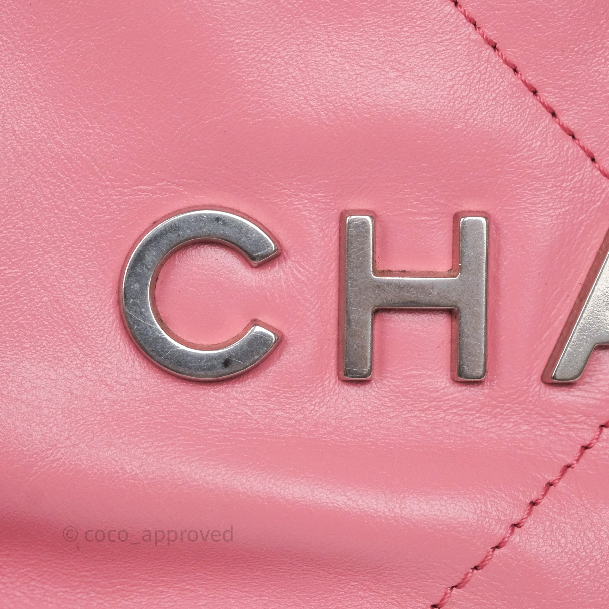 Chanel 22 Mini Bag in Pink Shiny Crumpled Calfskin with Matte Silver Hardware - Luxury Crossbody Purse for Women, Perfect for Date Night & Evening Events