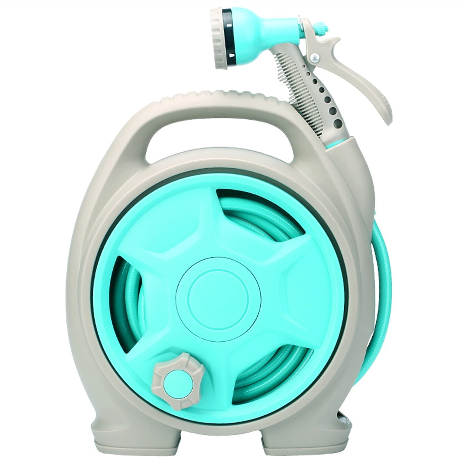 **SuoSengHred Retractable Garden Hose Reel with Car Wash Nozzle & Holder - Heavy Duty Hosemobile Reel for Lawn, Patio, and Outdoor Watering (Green) - Perfect for Gardening, Car Washing, and Yard Maintenance**