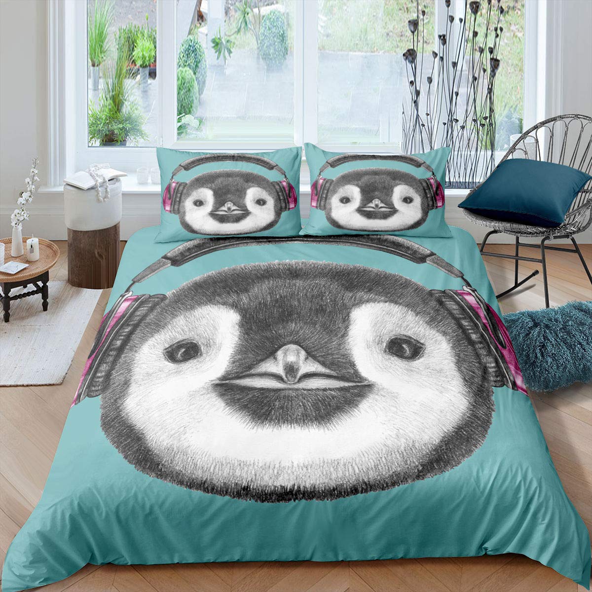 Erosebridal Sloth Print Duvet Cover Set - Twin Size Kids Bedding with Zipper Closure (1 Duvet Cover + 1 Pillowcase) | Cute Animal Themed Comforter for Boys, Girls & Teens | Perfect for Jungle Themed Bedrooms, Sleepovers & Cozy Decor