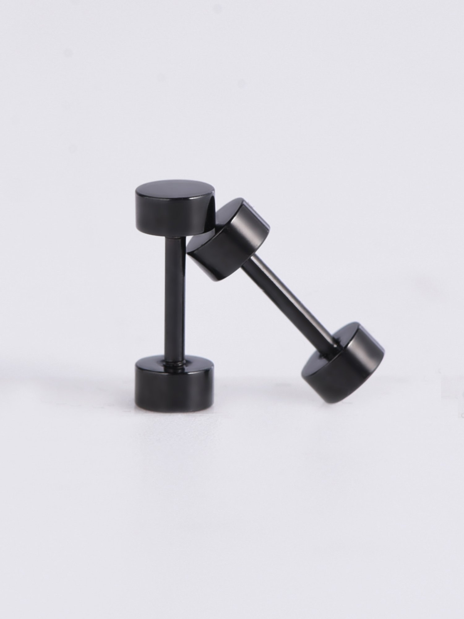6 Pairs Black Stainless Steel Ear Studs - 18G Screw Back Earrings for Men & Women - Hypoallergenic Body Jewelry for Daily Wear, Parties & Gifting